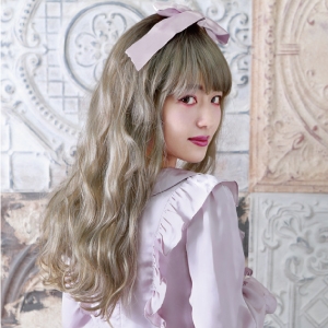 プリシラ プリシラ オール グラデ キャンディ ウェーブ ロング 耐熱 オリーブグレー CTA-101-CTOG