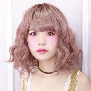 プリシラ プリシラ オール グラデ ハニー ウェーブ ボブ 耐熱 グレーラベンダー CTA-103-CTGL