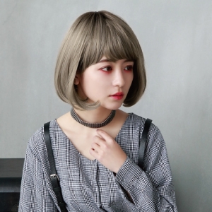 プリシラ プリシラ オール グラデ マニッシュ ボブ 耐熱 オリーブグレー CTA-677-CTOG