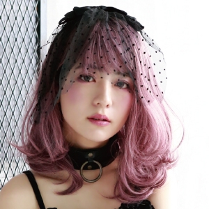 プリシラ プリシラ オール グラデ フリル カール ミディ 耐熱 ダークプラム CTA-693-CTDP