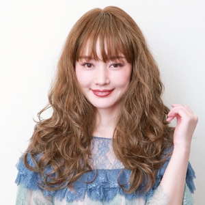 プリシラ プリシラ オール フラッフィー ウェーブ ロング 耐熱 シナモンベージュ A-701-TCG