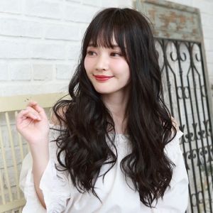 プリシラ プリシラ オール シアー ウェーブ ロング 耐熱 ショコラブラック A-702-TCK