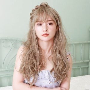 プリシラ プリシラ オール シアー ウェーブ ロング 耐熱 ハニーブロンズ A-702-THB