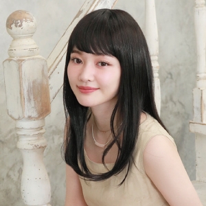 プリシラ プリシラ オール ウィッグ ガーリッシュ ストレート ミディ 耐熱 ショコラブラック A-708-TCK