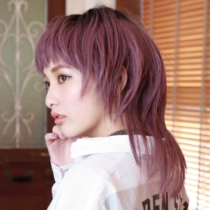 プリシラ プリシラ オール グラデ ネオ ショート ウルフ 耐熱 ダークプラム CTA-105-CTDP