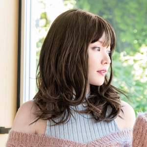 プリシラ プリシラ 帽子ウィッグ フィット デイジーウェーブミディ 耐熱 ダークブラウン BO-16-TDB