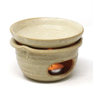 A&K A&K 瀬戸焼き 茶香炉 和 Nagomi 大 陶都 瀬戸の老舗窯元 生宝陶苑 プロデュース 白 KIR-007W