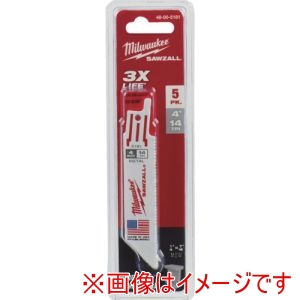 ミルウォーキー milwaukee ミルウォーキー 48-00-5181 THIN KERF金工用レシプロソーブレード 14TPI 101mm 5本パック