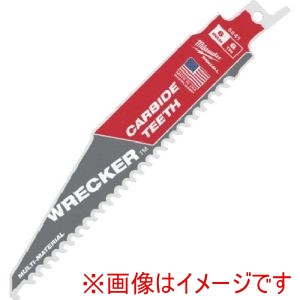 ミルウォーキー milwaukee ミルウォーキー 48-00-5241 WRECKER 解体用カーバイドレシプロソーブレード 6 TPI 152mm 1本