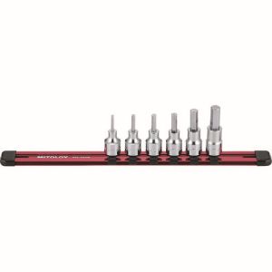 水戸工機 ミトロイ MITOLOY ミトロイ HH307M 3/8 ヘックスソケット ホルダーセット 6コマ7点