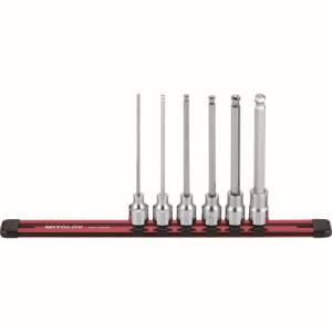 水戸工機 ミトロイ MITOLOY ミトロイ HHB307ML 3/8 ヘックスソケット ボールポイント ロング ホルダーセット 6コマ7点 水戸工機