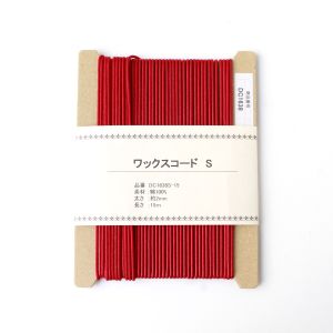 日本紐釦貿易 Nippon Chuko NBK ワックスコードS レッド 長さ15m巻 DC1638S-15 日本紐釦貿易