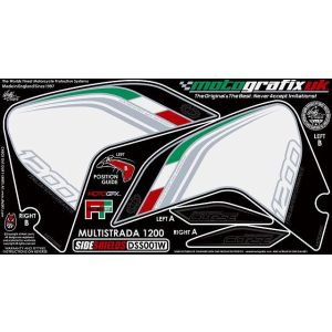 モトグラフィックス MOTOGRAFIX モトグラフィックス MT-DSS001W ボディパッド SIDE SHIELDS MULTISTRADA1200 10-