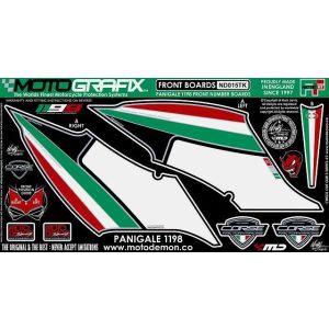 モトグラフィックス MOTOGRAFIX モトグラフィックス MT-ND015TK ボディパッド FRONT 1199PANIGALE 12-