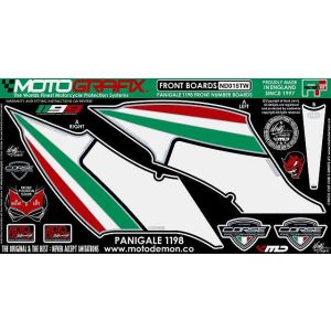 モトグラフィックス MOTOGRAFIX モトグラフィックス MT-ND015TW ボディパッド FRONT 1199PANIGALE 12-