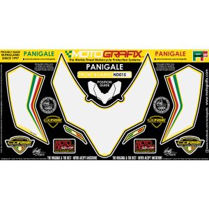 モトグラフィックス MOTOGRAFIX モトグラフィックス MT-ND015WY ボディパッド FRONT 1199/899 PANIGALE 12-/14-