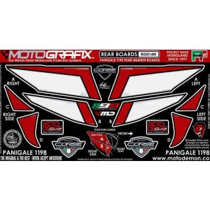モトグラフィックス MOTOGRAFIX モトグラフィックス MT-RD014R ボディパッド REAR 1199PANIGALE 12-