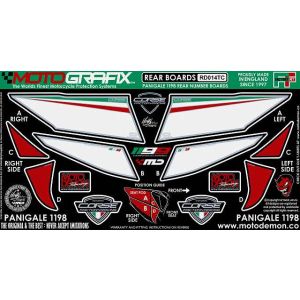 モトグラフィックス MOTOGRAFIX モトグラフィックス MT-RD014TC ボディパッド REAR 1199PANIGALE 12-