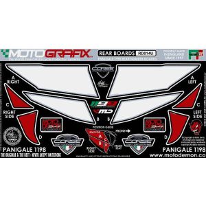 モトグラフィックス MOTOGRAFIX モトグラフィックス MT-RD014U ボディパッド REAR 1199PANIGALE 12-