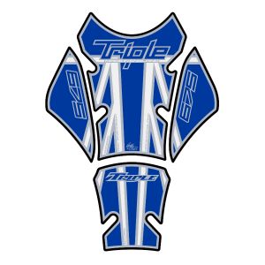 モトグラフィックス MOTOGRAFIX モトグラフィックス MT-TT020B タンクパッド BLU/WHT STREET TRIPLE