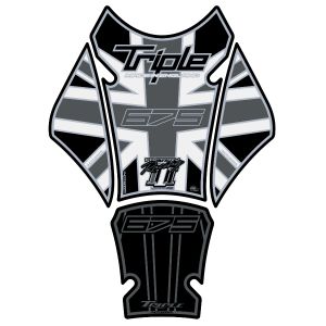 モトグラフィックス MOTOGRAFIX モトグラフィックス MT-TT020MJ タンクパッド UNION JACK/GRY STREET TRIPLE