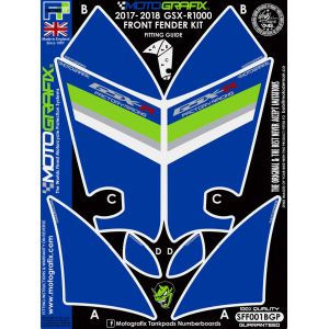 モトグラフィックス MOTOGRAFIX モトグラフィックス MT-SFF001BGP FRONT FENDER KIT GSX-R1000/R 17-18