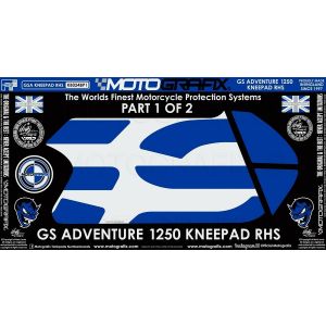 モトグラフィックス モトグラフィックス MT-KB024BP1 ボディパッド KNEE 右側 BMW R1250GS Adventure 19-(Rallye HP Special Edition)