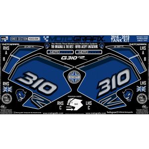 モトグラフィックス MOTOGRAFIX モトグラフィックス MT-KB025BK ボディパッド KNEE BMW G310R 16-19