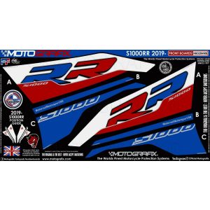 モトグラフィックス MOTOGRAFIX モトグラフィックス MT-NB020MRB ボディパッド FRONT BMW S1000RR 19-