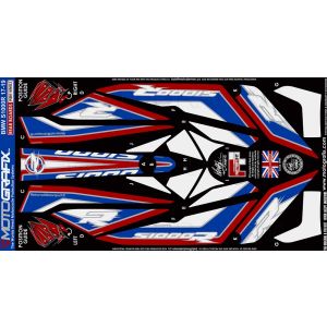 モトグラフィックス MOTOGRAFIX モトグラフィックス MT-RB016MS3 ボディパッド REAR BMW S1000R 17-19