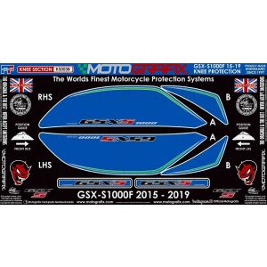 モトグラフィックス MOTOGRAFIX モトグラフィックス MT-KS003B ボディパッド KNEE GSX-S1000/F 15-19