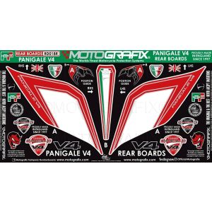 モトグラフィックス MOTOGRAFIX モトグラフィックス MT-RD018R ボディパッド REAR DUCATI Panigale V4/S