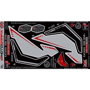 モトグラフィックス MOTOGRAFIX モトグラフィックス MT-KS005SR ボディパッド KNEE KATANA 18-21