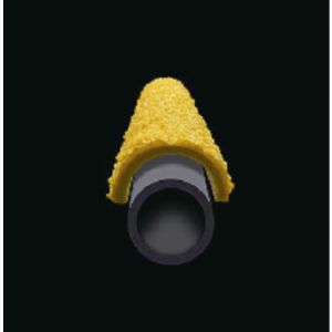 セーフラン セーフラン 12096 セーフガード はしご用滑り止めカバー 20×20×405mm ラウンド型 黄