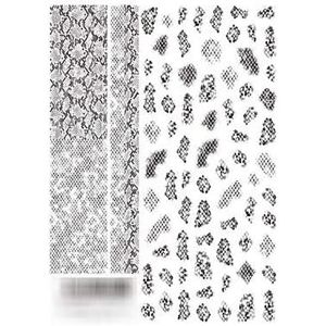 イングカワモト イングカワモト ツメキラ ネイルシール パイソン柄 ブラック マルチカラー 1枚 NN-PYT-102