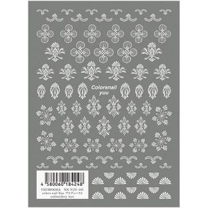 イングカワモト イングカワモト ツメキラ ネイルシール colors nail Yuu プロデュース1 embroidery lace NN-YUU-101