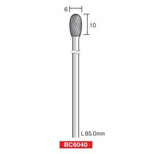 ミニター ミニモ Minimo ミニター ミニモ BC6040 ロングシャフト超硬カッター スパイラルカット φ6 1本