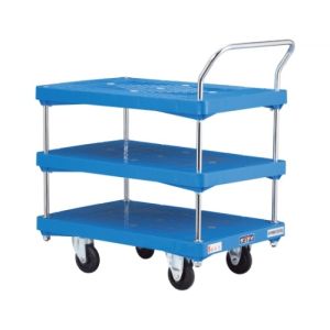 花岡車輛 ダンディ 花岡車輛 PA-BT3 プラスチック台車 ダンディPシリーズ タイプPA 3段テーブル片ハンドル式