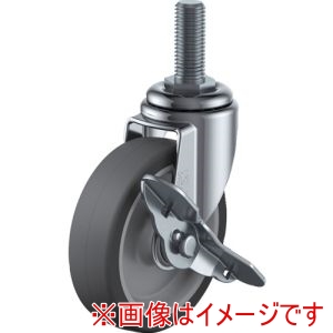 ユーエイキャスター YUEI ユーエイキャスター ET-50ELS-M12-35 ねじ込み式 自在 キャスター エラストマー 車輪径50mm Eタイプ ET-S型 ネジ寸法M12×35ピッチ1.75