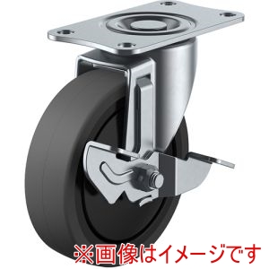 ユーエイキャスター YUEI ユーエイキャスター SFHG-100SELDS プレート式 自在 キャスター エラストマー 車輪径100mm SILENTタイプ SFHG-DS型 取付寸法82×40