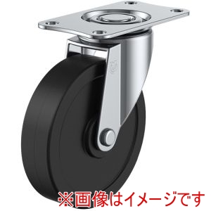 ユーエイキャスター YUEI ユーエイキャスター E-100RHE プレート式 自在 キャスター 導電ゴム 車輪径100mm Eタイプ E型 取付寸法82×40