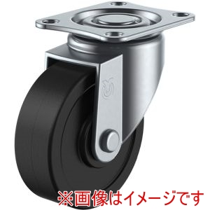 ユーエイキャスター YUEI ユーエイキャスター SG-75RHE プレート式 自在 キャスター 導電ゴム 車輪径75mm Sタイプ SG型 取付寸法55×42