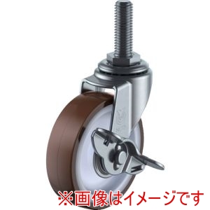 ユーエイキャスター YUEI ユーエイキャスター LT-75URS-M12-35 ねじ込み式 自在 キャスター ウレタン 車輪径75mm Lタイプ LT-S型 ネジ寸法M12×35ピッチ1.75