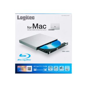 エレコム ELECOM エレコム LBD-PWB6U3CMSV Blu-rayディスクドライブ/forMac/USB3.2 Gen1/Type-Cケーブル付属/シルバー