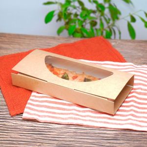 パックスタイル パックスタイル ピザ箱 窓付 ピザボックス 10インチハーフ クラフト紙 【weeco】 1ケース(300) 00553219 メーカー直送 法人限定 代引不可 北海道沖縄離島不可