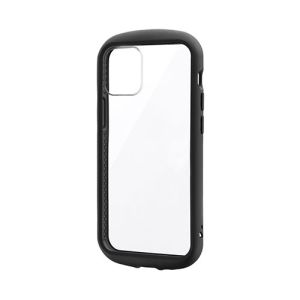 MSソリューションズ LEPLUS MSソリューションズ iPhone 12 mini 耐衝撃ハイブリッドケース PALLET CLEAR Flat ブラック LP-IS20PLCBK