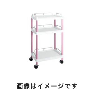 アズワン  AS ONE アズワン モバイルイージーカート トールタイプ/ワイド32 3段 ガード枠あり ピンク 3-6644-07 ME32G