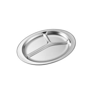 赤川器物製作所 赤川器物 3ツ割 ランチ プレート 12インチ サテン仕様 18-8