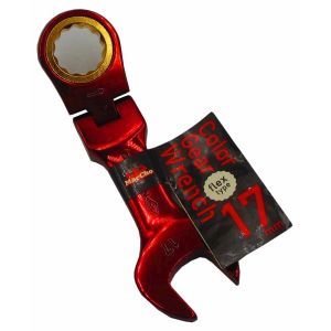 中正機械 マッチョ MacCho MacCho MGW-17FS カラーギアレンチ フレックスショート レッド 17mm 中正機械 マッチョ