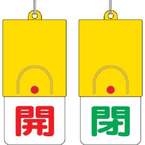 ユニット UNIT ユニット 857-32 回転式両面表示板 開:赤文字 閉:緑文字 101×48